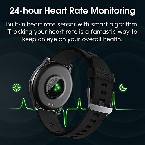 Haylou güneş akıllı saat için Apple iOS iPhone ve Android Telefonlar için Erkek ve Kadın, sağlık ve fitness takip chazı Smartwatch