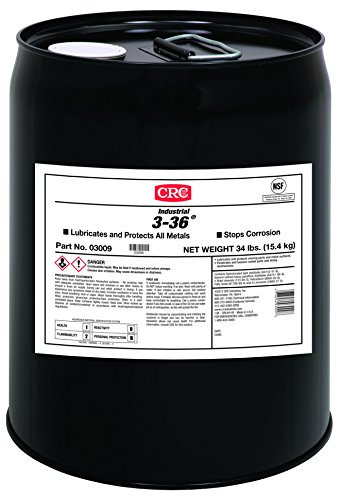CRC 3-36 Çok Amaçlı Yağlayıcı ve Korozyon Önleyici 03005 – 5 Galon, Metal Ekipman için Petrol Bazlı Korozyon Koruyucu