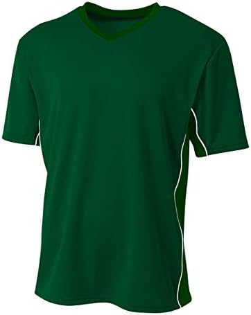 A4 Spor Futbol 2-Renk Yan Panel V Yaka Nefes Örgü Jersey Gömlek Üniforma Üst