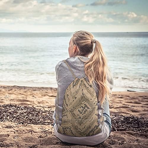 Yılan Derisi Tuval İpli sırt Çantası omuzdan askili çanta Rahat Sırt Çantası Spor Yoga Seyahat Plaj Okul 30x40 cm