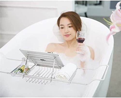 Banyo Kapak Küvet Okuma Raf Banyo Şarap Rafı Metal Geri Çekilebilir Paslanmaz Çelik Banyo Raf Banyo Depolama Raf Katlanabilir