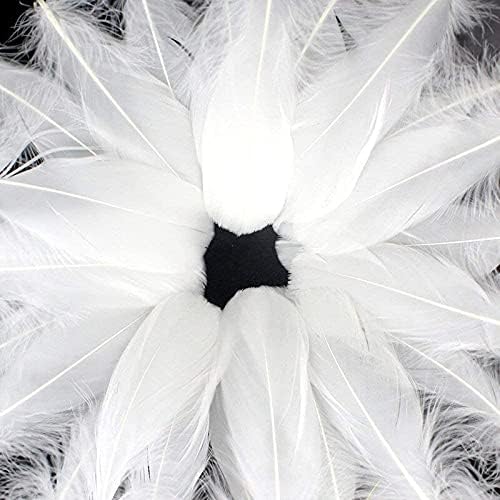 Zamihalaa 20/100 pcs Kabarık Kaz Beyaz Tüyler Plumas DIY Tüyler Takı Yapımı için şapka Dekorasyon Düğün El Sanatları Aksesuarları
