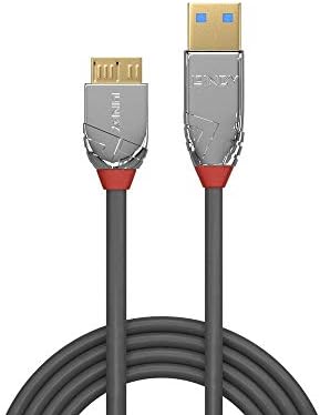 LİNDY 36658 USB 3.0 Tip A'dan Mikro-B'ye Kablo, Cromo Hattı-Gri, 2m