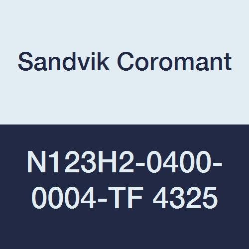 Sandvik Coromant, N123H2-0400-0004-TF 4325, Tornalama için CoroCut 1-2 Kesici Uç, Karbür, Nötr Kesim, 4325 Kalite, Ti (C, N)