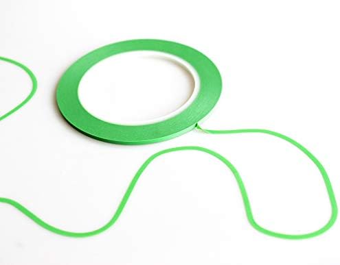 3 Rolls Yüksek Sıcaklık Vinil Ince Çizgi Fineline Maskeleme Bandı Otomotiv Boya Eğrileri için Yeşil 1/4 in x 36Y