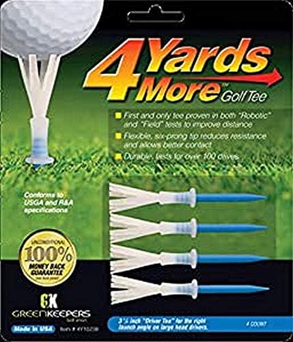 Yeşil Bekçiler 4 Metre Daha Fazla Golf Tişörtü, 3 1/4 İnç, Mavi, 4 Sayım (1 Paket)