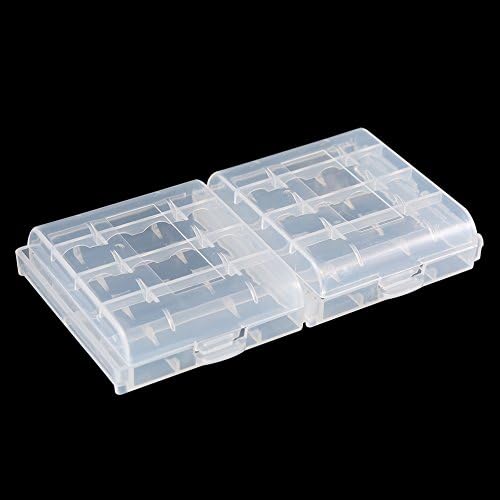 Jovenn Pil Organizatör saklama kutusu, çok Fonksiyonlu Plastik Taşınabilir Şeffaf Pil Tutucu Kılıf Tutmak için 4 adet / 5 adet