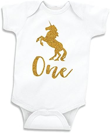Tek boynuzlu at kız ilk doğum günü kıyafeti kızlar bir yaşındaki tek boynuzlu at gömlek