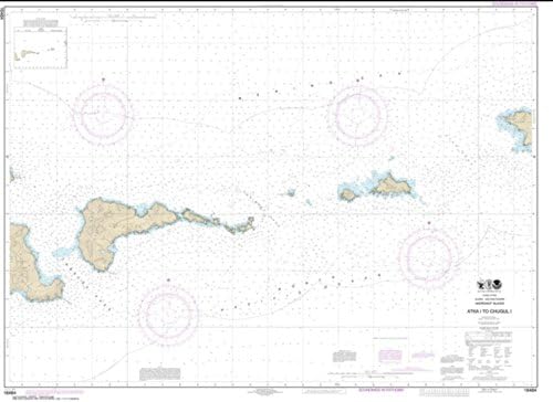 NOAA Grafik 16484-Atka Adası'ndan Chugul Adası'na Atka Adası'ndan Doğu Görünümüne göre Jeo Uzamsal