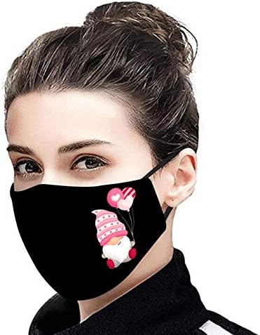 1 ADET Yetişkinler Kullanımlık Yüz Bandanalar Aktif Karbon Açık Ağız Kalkanları sevgililer Günü Baskı Yüz Eşarp Koruma Kadın