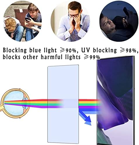 Vaxson 3-Pack Anti mavi ışık Ekran Koruyucu, LCW T68 ile uyumlu 1.54 akıllı izle smartwatch TPU Film Koruyucular Sticker [Değil