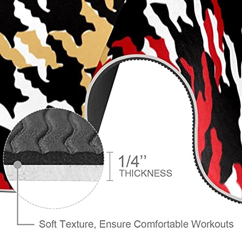 Siebzeh Balıksırtı Kırmızı Siyah Beyaz Sarı Premium Kalın Yoga Mat Çevre Dostu Kauçuk Sağlık ve Fitness Her Türlü Egzersiz