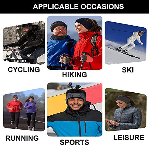 AHONEY 3 Paket kulak ısıtıcı Kafa Bandı Kış Bantlar için Kadın Erkek Koşu Bandı Kış Kulak Kapakları Ter Bandı Earmuffs Kayak
