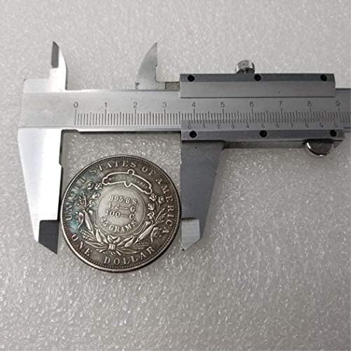 MEETCUER Kopya 1879 Özgürlük Heykeli ve Kartal Amerika Paraları-Gümüş Kaplama Pirinç ABD Antik Gümüş Dolar Mogrgan Hatıra Paraları