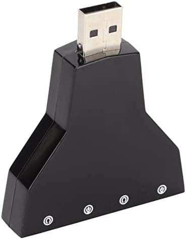 yangsense USB Ses Adaptörü, Ses Kontrolü Tak ve Çalıştır Stereo Ses Kartı Dönüştürücü Çok Fonksiyonlu led ışık ile Dizüstü