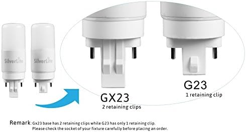 [Tak & Çalıştır] Silverlite 5 w (13 w CFL Eşdeğer) LED Çubuk PL Ampul GX23-2 Pin Tabanı, 500LM, Sıcak Beyaz(3000 k), 120-277