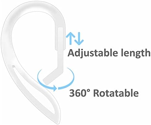 ALXCD kulak kancası Kulak İpuçları Airpod için Yedek, 2 Pairs Aşırı Kulak Yumuşak TPU Kulak Kancası & 2 Pairs Kulak Silikon