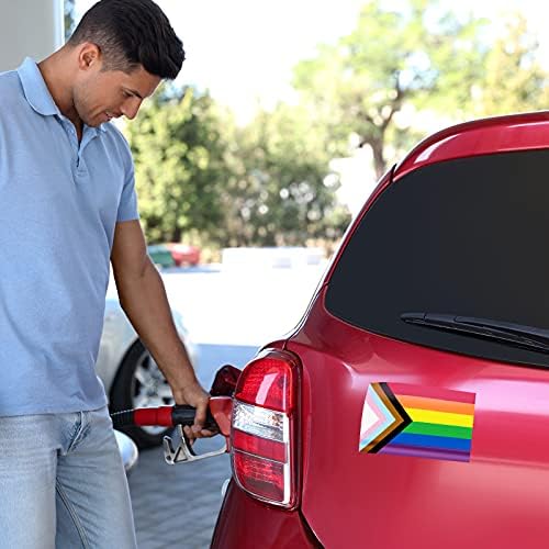 16 Parça Gökkuşağı Bayrağı Sticker LGBT İlerleme Tamponlar Çıkartmalar Eşcinsel Araba Pencere Çıkartmaları Lezbiyen Vinil Çıkartması