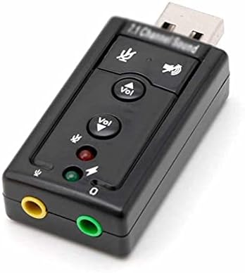 SXYLTNX Harici 7.1 Kanal USB2. 0 3D Sanal Ses Ses Kartı Adaptörü Taşınabilir Ses Denetleyicisi PC Laptop için Siyah