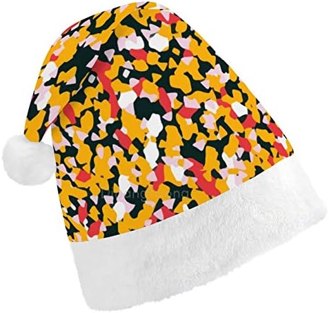 Noel Noel Baba Şapkası, Yetişkinler için Renkli Renk Bloğu Noel Tatil Şapkası, Yeni Yıl Şenlikli Kostüm Tatil Partisi Etkinliği