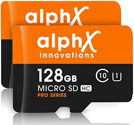 4 Parça Paket - AlphX 128 gb [2 Kartları] Micro SD Yüksek Hızlı Sınıf 10 Hafıza Kartları Samsung Galaxy S9, S9+, S8, Not 8,