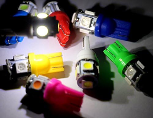 WattBoys (2) 5 SMD LED ampul T/10 Kama Tipi Plaka Lambası Mavi