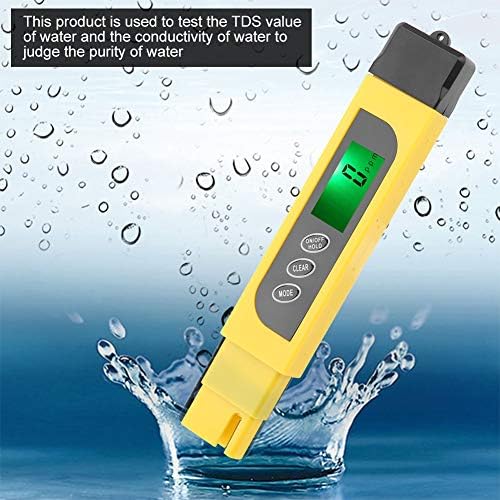 Jadpes Su Kalitesi TDS Metre, 3 in 1 LCD Ekran Dijital Su Kalitesi Test Cihazı TDS Saflık Ölçer 0-99℃ İçme Suyu, Akvaryumlar,