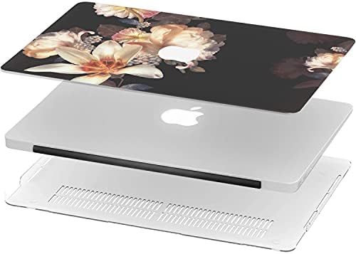 Mertak sert çanta ile Uyumlu MacBook Pro 16 Hava 13 inç Mac 15 Retina 12 11 2020 2019 2018 2017 Çiçekler Plastik Zambak Temizle