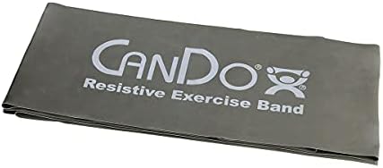 CanDo Lateks İçermeyen Egzersiz Bandı, 5 Metrelik Tekli, Gümüş