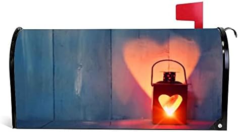 Üst Marangoz Posta Kutusu Kapakları Manyetik Standart Boyutu sevgililer Günü Mum ve Kalpler ile Mevsimsel Posta Sarar Ev Açık
