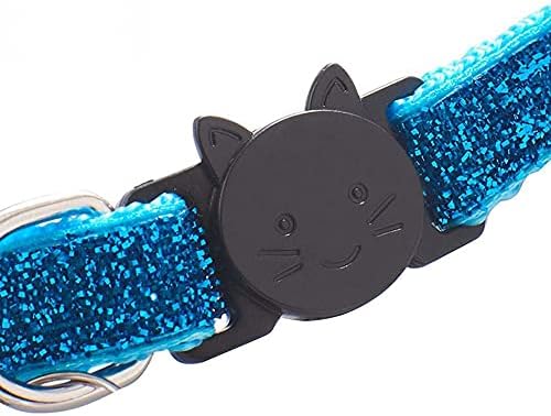 WeDaı Bling ile Ayarlanabilir Çan Kedi Malzemeleri Pet Kolye kedi tasmaları Kedi Aksesuarları Ayrılıkçı Yavru Yaka (Mavi)