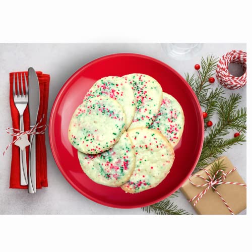 Nonpareils Fırında Serpin Mini İnciler Konfeti Sprinkles Kek İçin Topingler Çerez Cupcake Dondurma Donut 6 oz (Noel)