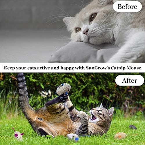 Sungrow Kedi Oyuncakları, Avlanma ve Zıplama İçgüdüsü için Tüylü Oyuncaklar, Etkileşimli, Dayanıklı, Çevikliği, Koordinasyonu,