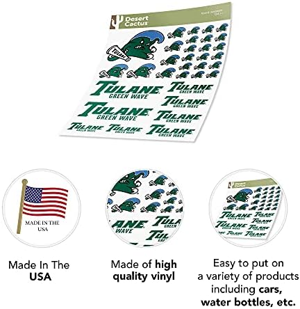 Tulane Üniversitesi Sticker Vinil Çıkartması Dizüstü Su Şişesi Araba Karalama Defteri (Tip 1)