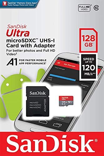 Ultra 128 GB microSDXC Çalışır Asus Eee Pad Transformer Artı tarafından Doğrulanmış SanFlash ve SanDisk (A1/C10/U1/8 k / 120MBs)