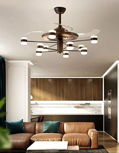 Aydınlatma ve Uzaktan Kumanda ile tavan vantilatörü LED Görünmez Fan hafif Endüstriyel Retro Lamba tavan vantilatörü Yatak