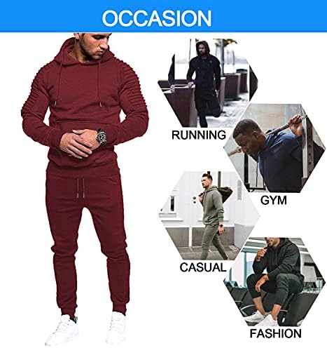 COOFANDY erkek Eşofman 2 Parça Hoodie Eşofman Setleri Rahat Koşu Atletik Takım Elbise