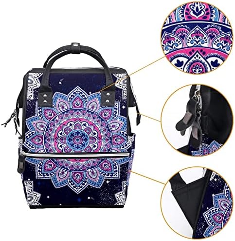 Etnik Mandala Schoolbag Bezi Çanta Sırt Çantası Su Geçirmez Çok Fonksiyonlu Moda Seyahat Çantası, Hemşirelik Çantası