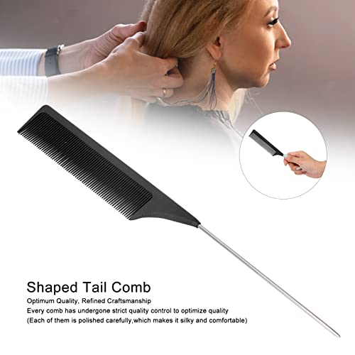 Saç Tarağı, Kadın Pintail Tarak Kuaför Kuaförlük için Çok Fonksiyonlu Çelik Saç Stilisti için(siyah)