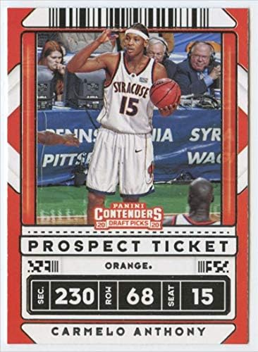 2020-21 Panini Yarışmacıları Taslak Seçtikleri 42 Carmelo Anthony Syracuse Turuncu Basketbol Ticaret Kartı