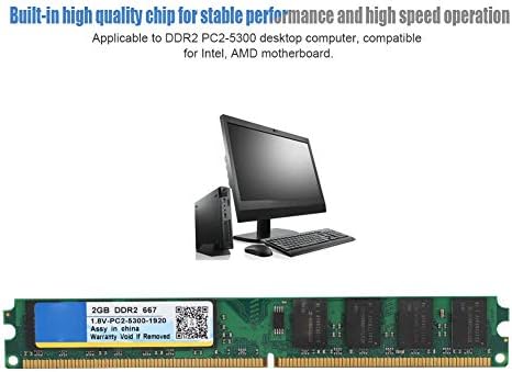 Yosoo Sağlık Dişli Masaüstü Bilgisayar Bellek DDR2, xıede DDR2 667 2G Tam Uyumlu Masaüstü Bilgisayar RAM bellek Modülü için