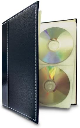 Bellagio-Italia Siyah DVD Depolama Cilt Seti, 6'lı Paket-288 adede kadar DVD, CD veya Blu-Ray Saklar-DVD Kapak Resmini Saklar-Asitsiz