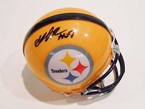 Shamarko Thomas İmzalı Pittsburgh Steelers Mini Kask w/COA İmzalı NFL Mini Kasklar