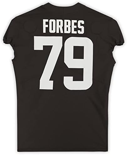 Drew Forbes Cleveland Browns Uygulaması-2020 NFL Sezonundan 79 numaralı Kahverengi Formayı Kullandı-46 + 2 Beden-İmzasız NFL