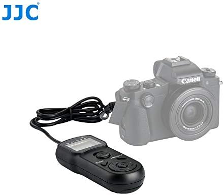 JJC TMC LCD Zamanlayıcı Uzaktan Kumanda Canon EOS 60D 1000D 700D 650D 600D 550D 500D 450D Rebel Serisi (Siyah)