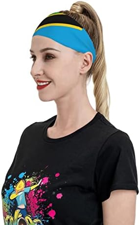Tanzanya bayrağı Unisex Yoga Egzersiz Hairband Yumuşak Elastik Streç Bantlar Kaymaz Nem Esneklik Saç Aksesuarları için Fitness