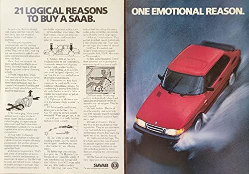 Dergi Baskı ilanı: 1986 Saab 900 Sedan, Saab Satın Almak için 21 Mantıklı Neden,Şimdiye Kadar Yapılmış En Akıllı Arabalar