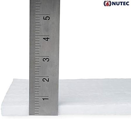 Nutec MaxWool Seramik Elyaf Yalıtım Örtüsü, 1/2 x 24 x 25, Yüksek Sıcaklık 2400F, Dayanıklı, Hafif, 8 Yoğunluk