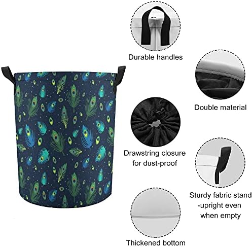 Çamaşır Sepeti Katlanabilir Depolama Sepeti Kolay Taşıma Kolları İle Su Geçirmez Yuvarlak Bebek Ürünleri Oyuncaklar Yatak Odası