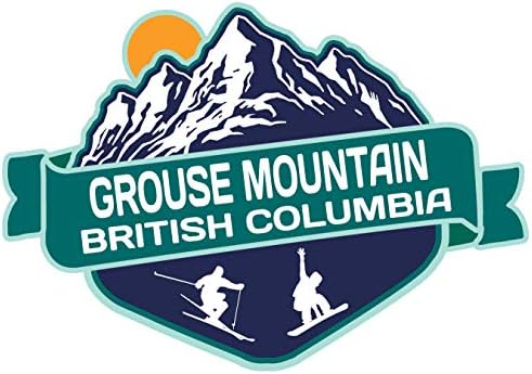 Orman tavuğu Dağ British Columbia Kayak Maceraları Hatıra 2 İnç Vinil Decal Sticker Dağ Tasarım
